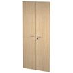 Jeu de 2 portes pour bibliothèque basse - chêne clair