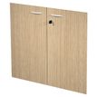 Jeu de 2 portes pour bibliothèque haute - chêne clair