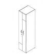 2012349514689-Armoire vestiaire 2 portes - H185 x L40 x P52 cm - Gris-P_79441874_3-2