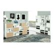 2012349514962-Bibliothèque haute TETRIS  - L120 x H116,2 x P35 - Corps blanc - Portes chêne-P_79441888_2-2