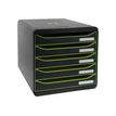 9002493424562-Exacompta BigBox Plus - Module de classement 5 tiroirs - noir/vert pomme/noir-P_79442644_2-1