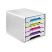 3462159011844-CEP Smoove Arctic - Module de classement 5 tiroirs - blanc/multicolore-P_79443236_1-0
