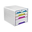 3462159012124-CEP Smoove Arctic - Module de classement 5 tiroirs panachés - blanc/muliticolore-P_79443243_6-2