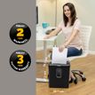 0043859741298-Fellowes Powershred P-30C - destructeur de documents coupe croisée - 6 feuilles - Corbeille 15 litres--5