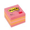 Post-it - Mini Bloc Cube - rose/orange - 400 feuilles - 51 x 51 mm