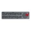 Exacompta - Plaque de signalisation Surveillance électronique - 165 x 44 mm - aluminium brossé