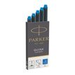 Parker Quink - Inktpatroon - blauw - pak van 5 - voor Parker IM; Parker Jotter; Parker Sonnet; Parker Urban Fashion; Parker Urban Premium