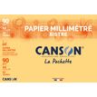 Canson - Pochette papier à dessin millimétré - 12 feuilles - A4 - 90 gr