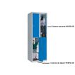 Vestiaire 2 casiers (à monter) - colonne suivante - H180 x L30 x P50 cm - gris/bleu