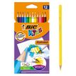 BIC Kids Aquacouleur - 12 Crayons de couleur aquarellables