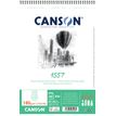 CANSON 1557 - Album met spiraal aan korte zijde - met spiraal gebonden - A4 - 30 vellen - zuiver wit
