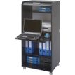 3253311400015-Armoire à rideaux ORGA - 2 tiroirs - H140 cm - Noir--1