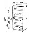 3253311400015-Armoire à rideaux ORGA - 2 tiroirs - H140 cm - Noir--3