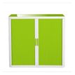 Paperflow easyOffice - Keukenkast - 2 planken - 2 deuren - metaal, high-impact tinted polysterene - wit, groen