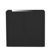 Paperflow easyOffice - Keukenkast - 2 planken - 2 deuren - metaal, high-impact tinted polysterene - zwart