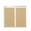 Paperflow easyOffice - Keukenkast - 2 planken - 2 deuren - metaal, high-impact tinted polysterene - wit, beuken