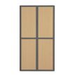 Paperflow easyOffice - Keukenkast - 4 planken - 4 deuren - metaal, polypropyleen, high-impact tinted polysterene - beuken, houtskool