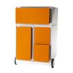 Caisson de bureau mobile EASYBOX - 4 tiroirs mixtes - Orange
