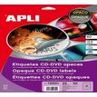 Apli Agipa - 50 Étiquettes pour CD/DVD opaques - diamètre 117 mm