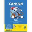 Canson Kids - Bloc dessin peinture - 20 feuilles - A4 - 200 gr - blanc