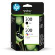HP 300 - 2 - zwart, driekleur op verfbasis - origineel - inktcartridge