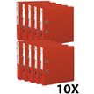 Exacompta Prem'Touch - 10 Classeurs à levier - Dos 80 mm - A4 Maxi - pour 600 feuilles - rouge