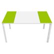 Table de réunion EASYDESK - L150 x P114 x H75 cm - blanc/vert