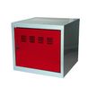 Casier cube / Vestiaire - 36 x 40 x 40 cm - aluminium/rouge