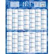 CBG Bleu & rouge 229 - Bankkalender - wandmontage - December 2019-January 2021 - 14 maanden per pagina - 550 x 430 mm - met datum