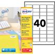 Avery - 4000 Mini Étiquettes multi-usages blanches - 45,7 x 25,4 mm - Impression laser - réf L7654-100