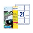 Avery Heavy Duty Laser Labels - Polyester - wit - 63.5 x 38.1 mm 420 etiket(ten) (20 vel(len) x 21) etiketten