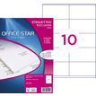 Office Star - Wit - 105 x 57 mm 1000 etiket(ten) (100 vel(len) x 10) etiketten