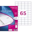 Office Star - Wit - 38.1 x 21.2 mm 6500 etiket(ten) (100 vel(len) x 65) etiketten