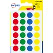 Avery - 144 Pastilles adhésives - couleurs assorties - diamètre 15 mm