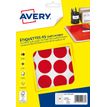 Avery A5 - Zelfklevend etiket in bijpassende kleur - rood (pak van 240)
