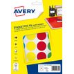 Avery - Etui A5 - 168 Pastilles adhésives - couleurs assorties - diamètre 30 mm