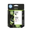 0190780475904-HP 302 - Pack de 2 - noir et 3 couleurs - cartouche d'encre originale (X4D37AE)--0