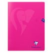 Clairefontaine MIMESYS - Notitieboek - geniet - 240 x 320 mm - 48 vellen / 96 pagina's - van ruiten voorzien - transparant, roze - polypropyleen (PP)