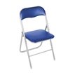 Chaise pliante JUNY - assise et dossier recouverts de PVC - Bleu