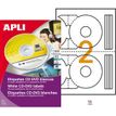 Apli Agipa - 200 Étiquettes adhésives CD/DVD blanches- Ø 114 mm - réf 119883