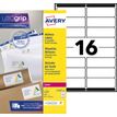 Avery - 640 Étiquettes adresse blanches - 99,1 x 33,9 mm - Impression laser - réf L7162-40
