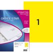 Office Star - Geel - A4 (210 x 297 mm) 100 etiket(ten) (100 vel(len) x 1) etiketten