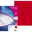 Office Star - 100 Étiquettes multi-usages rouge - 210 x 297 mm - réf OS43478R