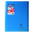 Clairefontaine Koverbook A4+ - Notitieboek - geniet - 240 x 320 mm - 48 vellen / 96 pagina's - Seyès - blauw, transparant - polypropyleen (PP)