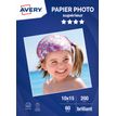 Avery Glossy Digital Photo Paper - Glanzend - 100 x 150 mm - 200 g/m² - fotopapier
