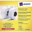 Avery - 10 rouleaux de 1500 étiquettes pour étiqueteuse 1 ligne - 12 x 26 mm - Blanc