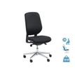 OfficePro ROMEO - Stoel - ergonomisch - armsteunen - T-vormig - kanteling - draaibaar - aluminium, nylon, textiel, staal, Hoge-dichtheidsschuim, 100% polyester - zwart