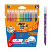 BIC KiDS Couleur - Pen met vezelpunt - verschillende kleuren - inkt op waterbasis - 0.8 mm - gemiddeld - pak van 12