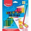 Maped Color'Peps Duo - Potlood met dubbele punt - verschillende kleuren - 2.9 mm / 2.9 mm - standaard / standaard - pak van 24
