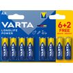 Varta Longlife Power 6+2 - Batterij 8 x AA-type - Alkalisch